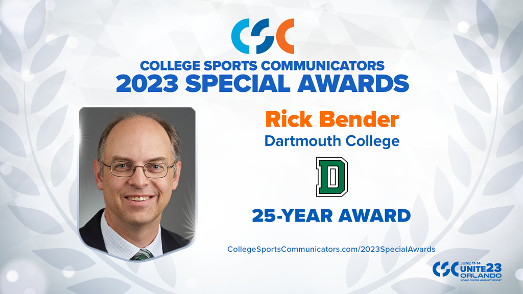 2023 Special Awards Salute: Rick Bender (Dartmouth), 25-Year Award